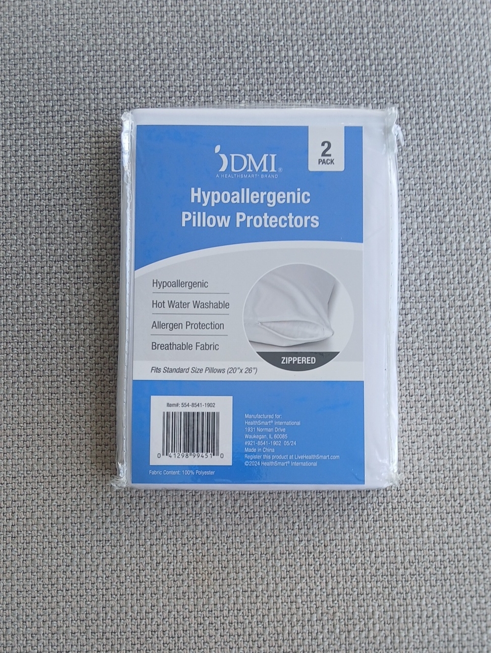 Mi Hypoallergenic Pillow Protectors - White (2 Pack)